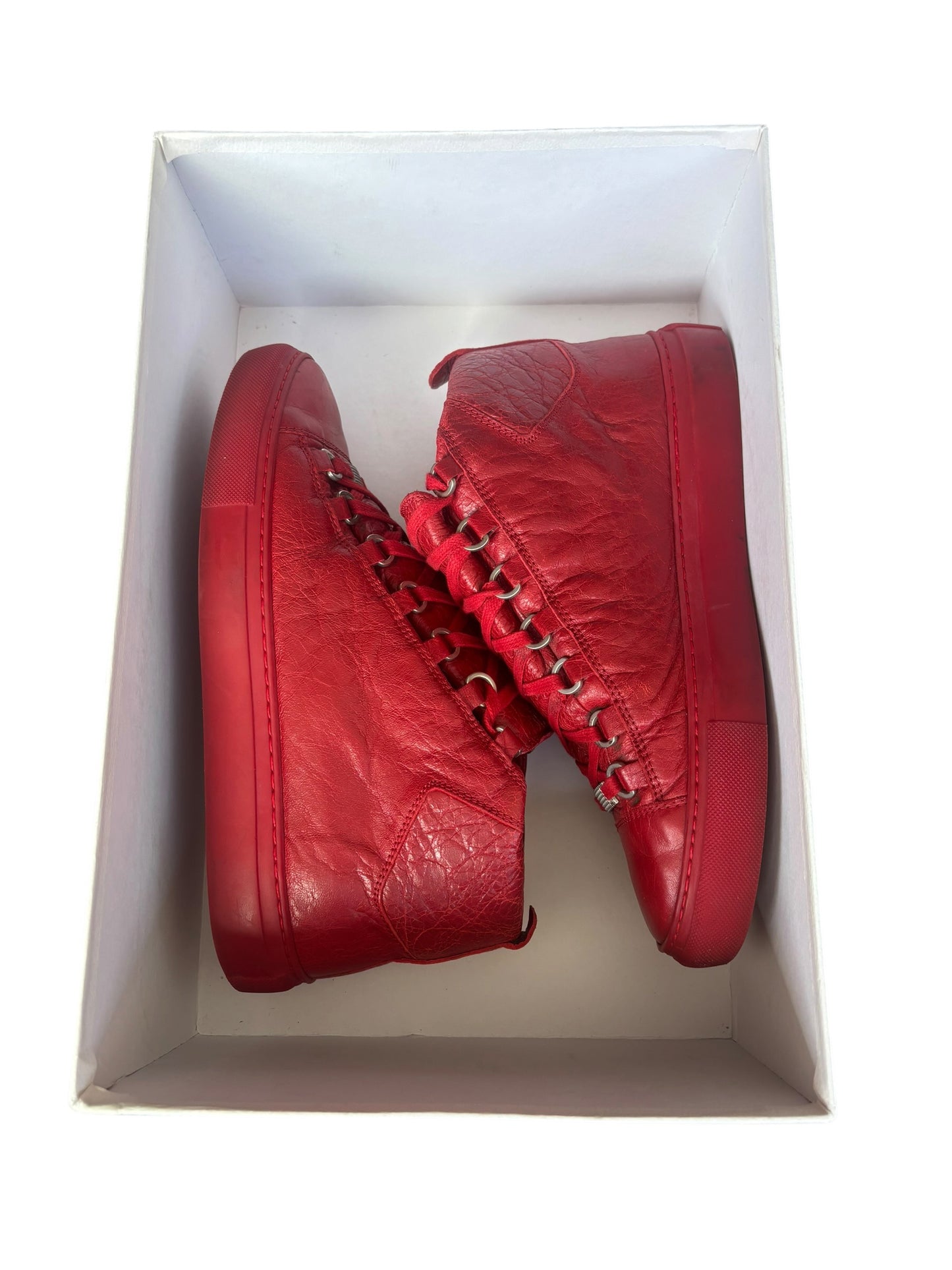 Balenciaga Arena Red Leather High