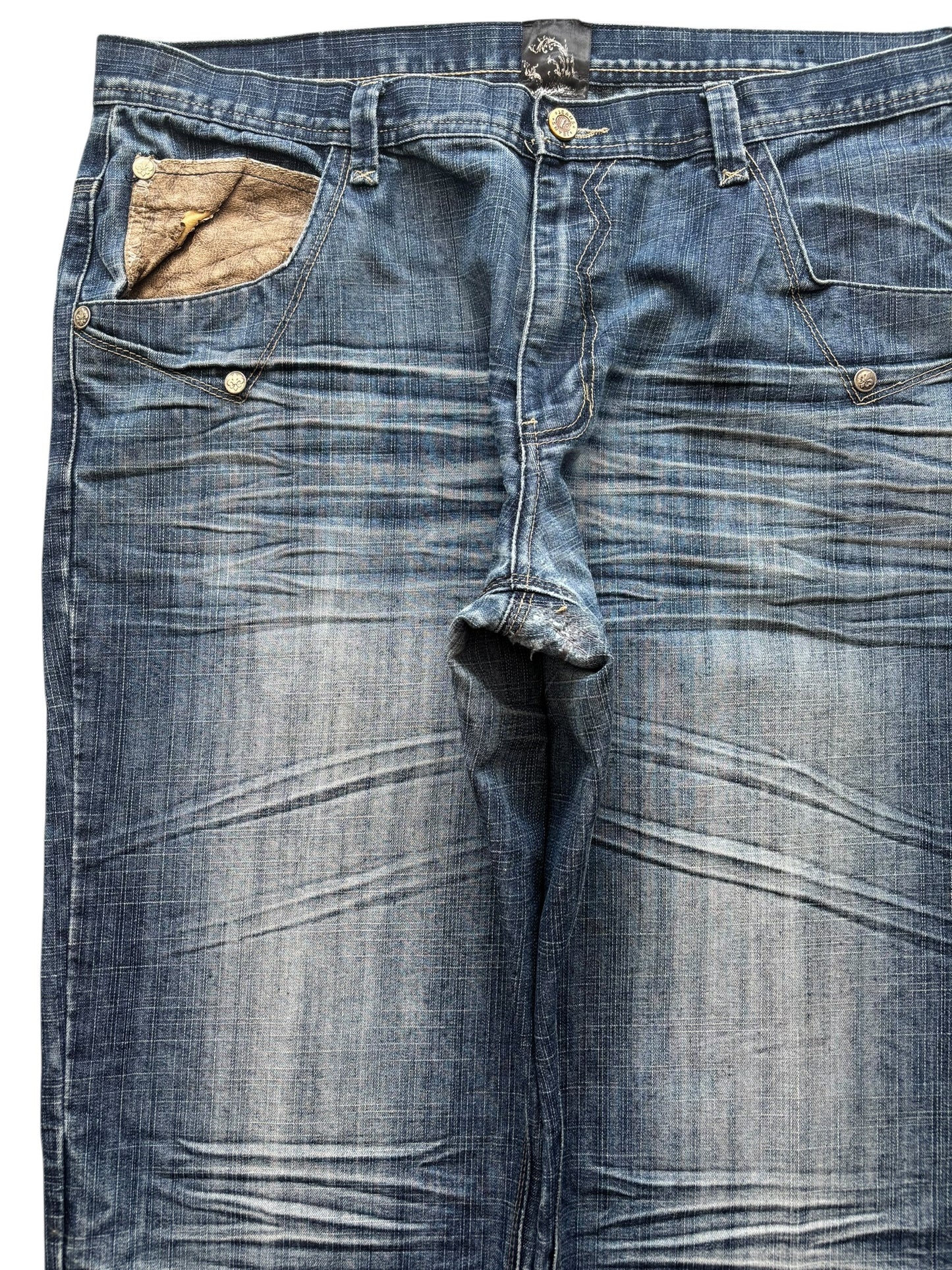 Raw Blue Denim Jeans