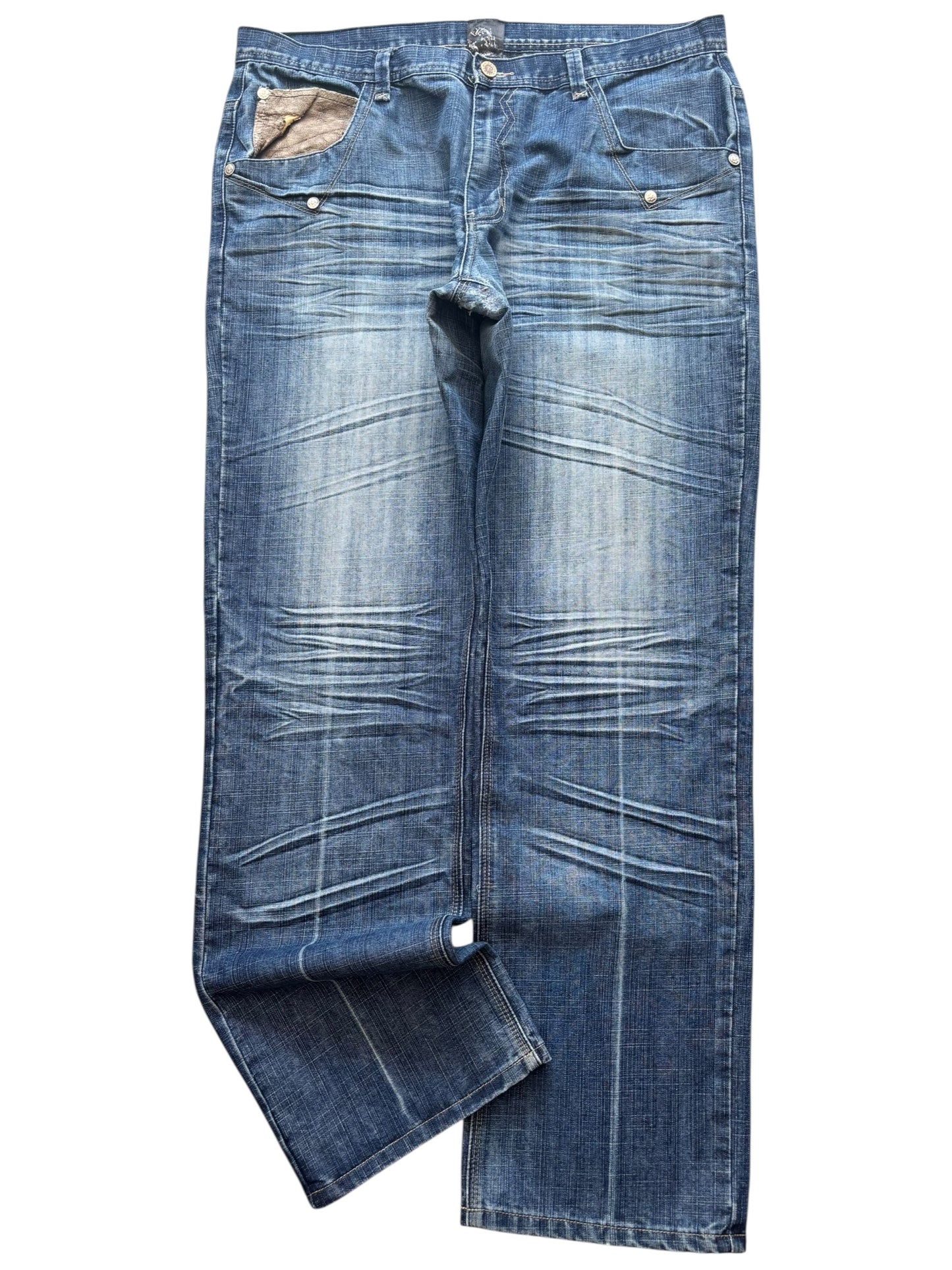 Raw Blue Denim Jeans