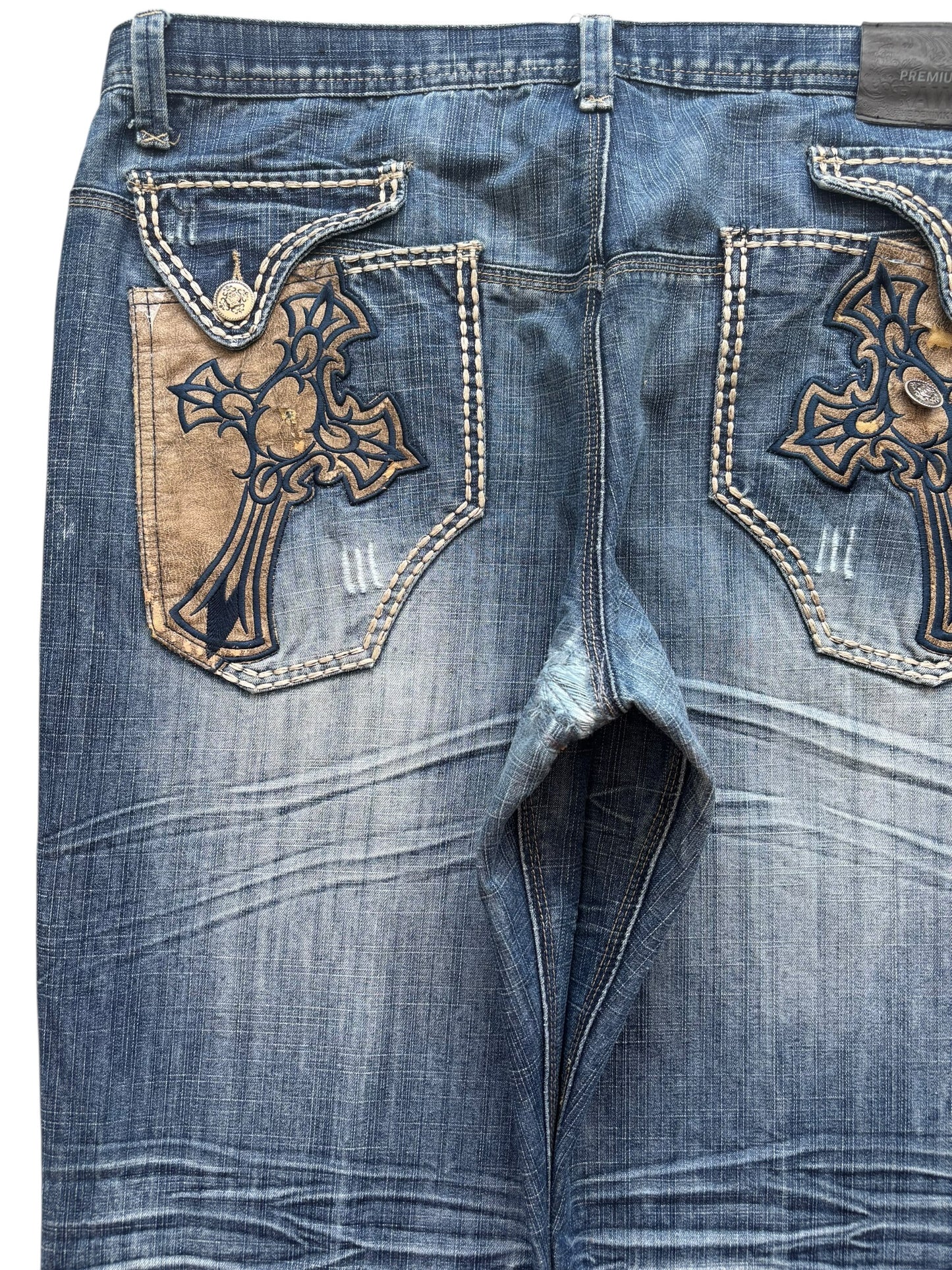 Raw Blue Denim Jeans