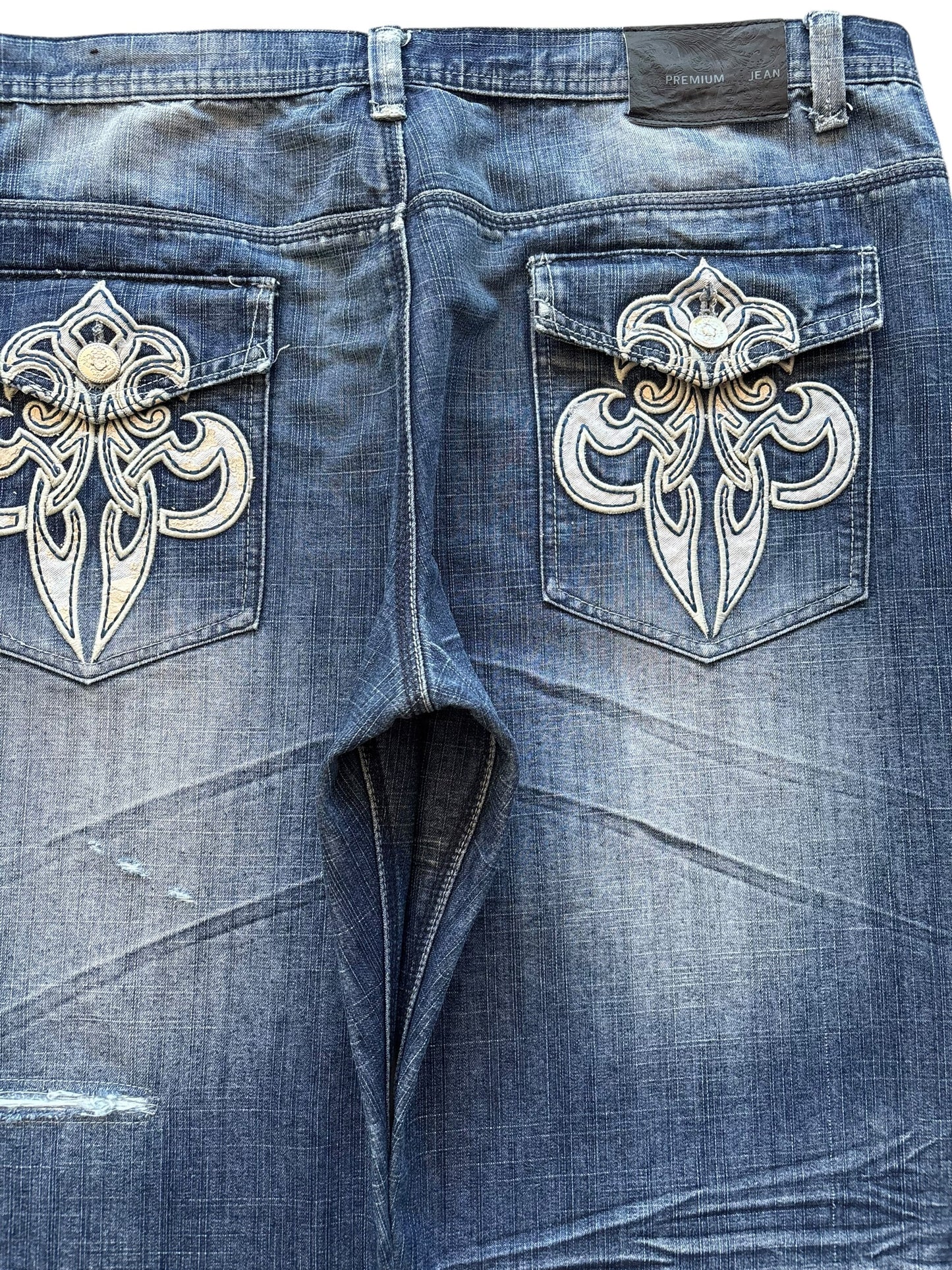 Raw Blue Denim Jeans