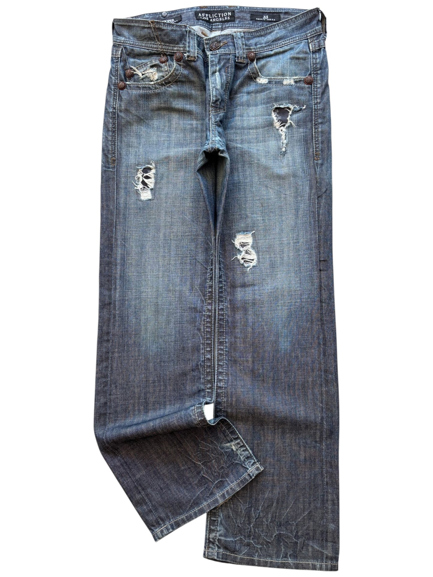 Affliction Wax Denim Jeans