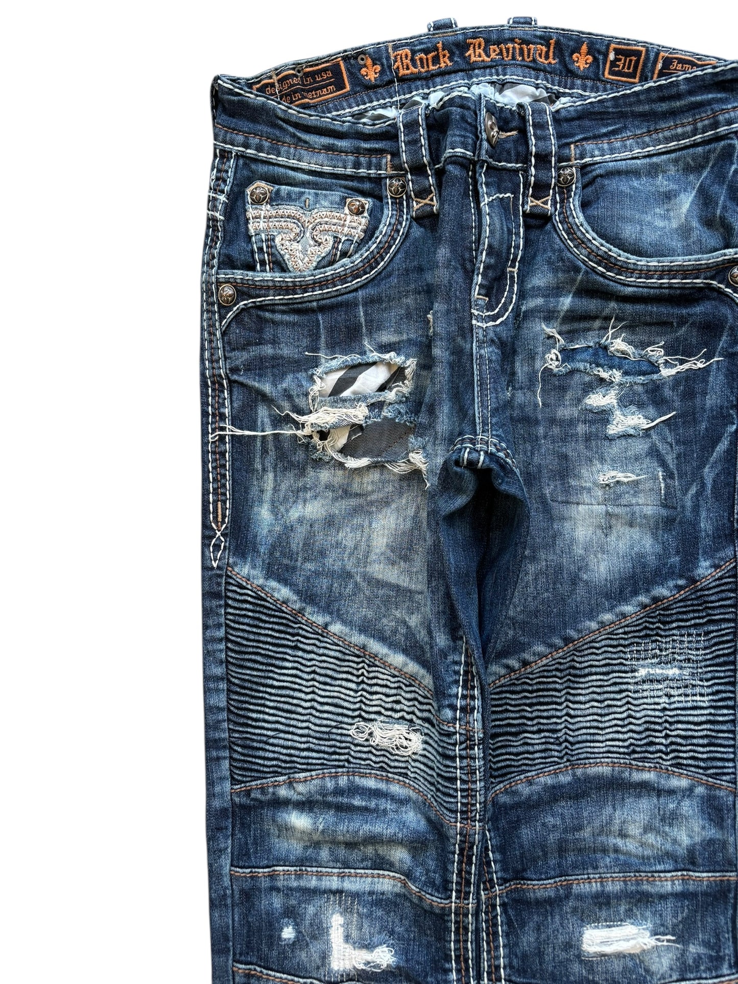 Rock Revival Biker Denim Jeans