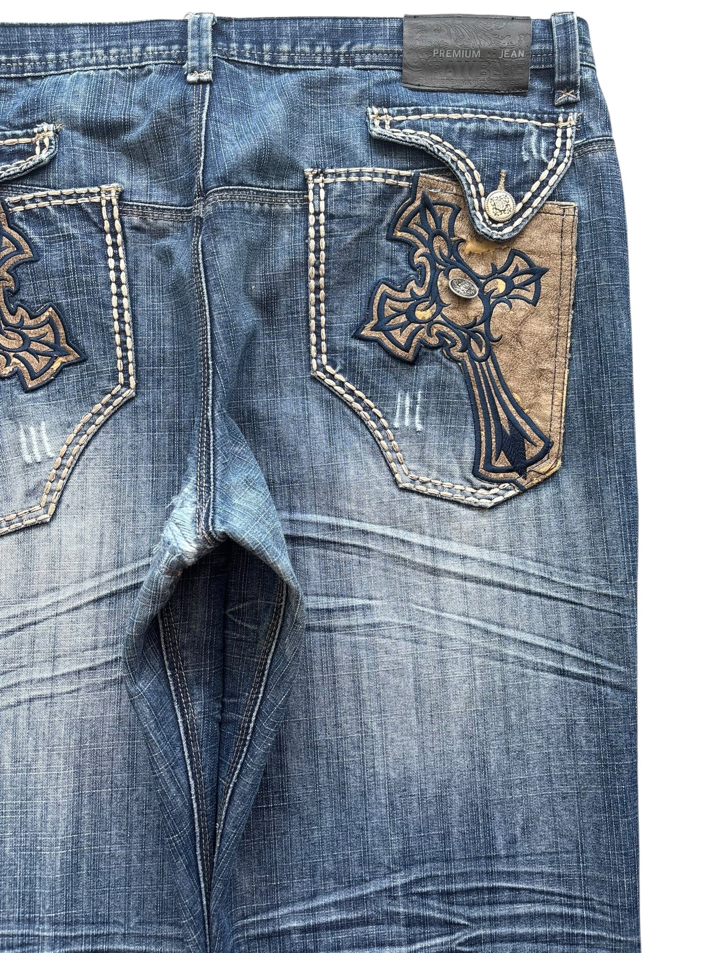 Raw Blue Denim Jeans