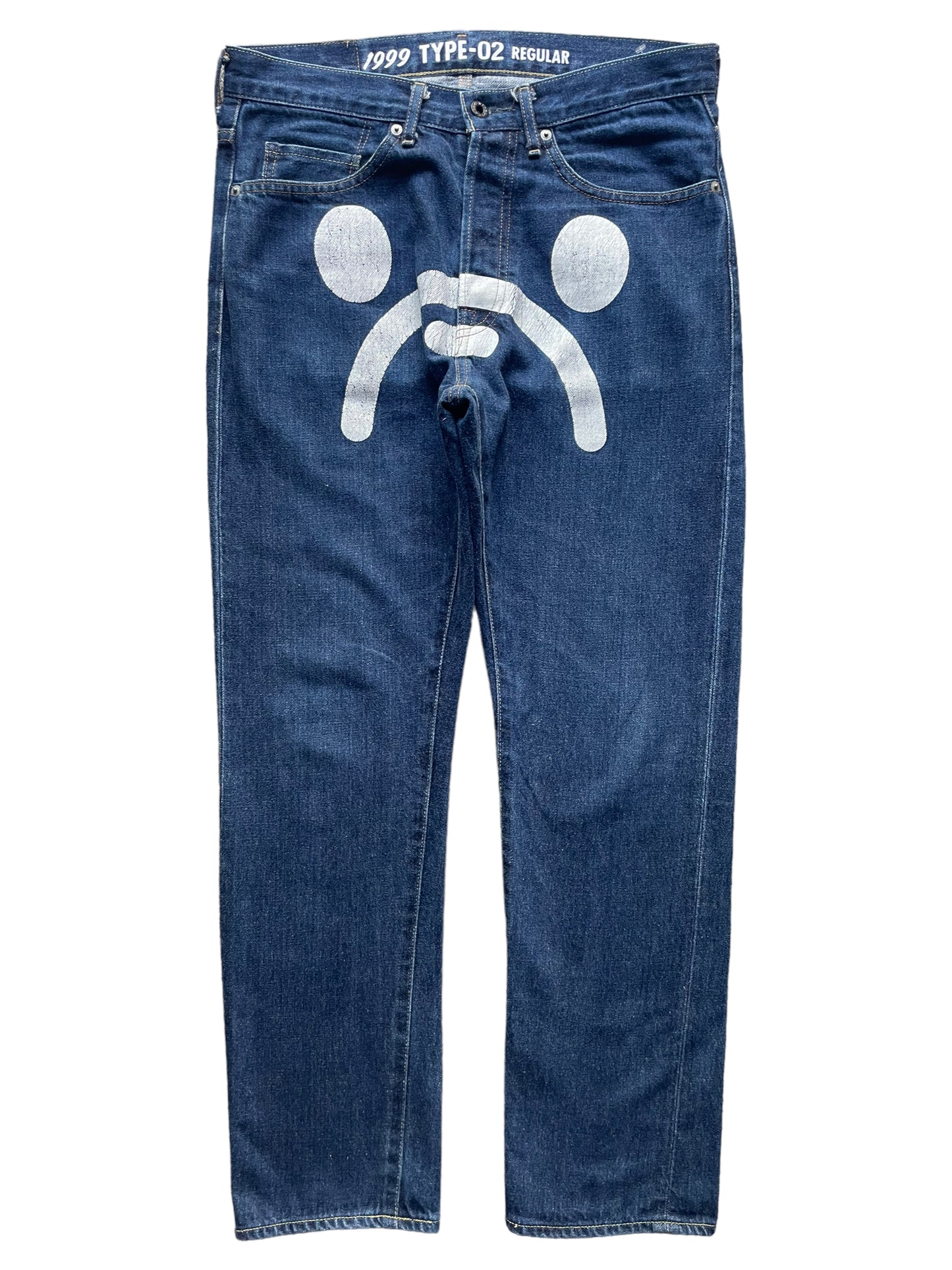 Bape Sad Face Denim Jeans