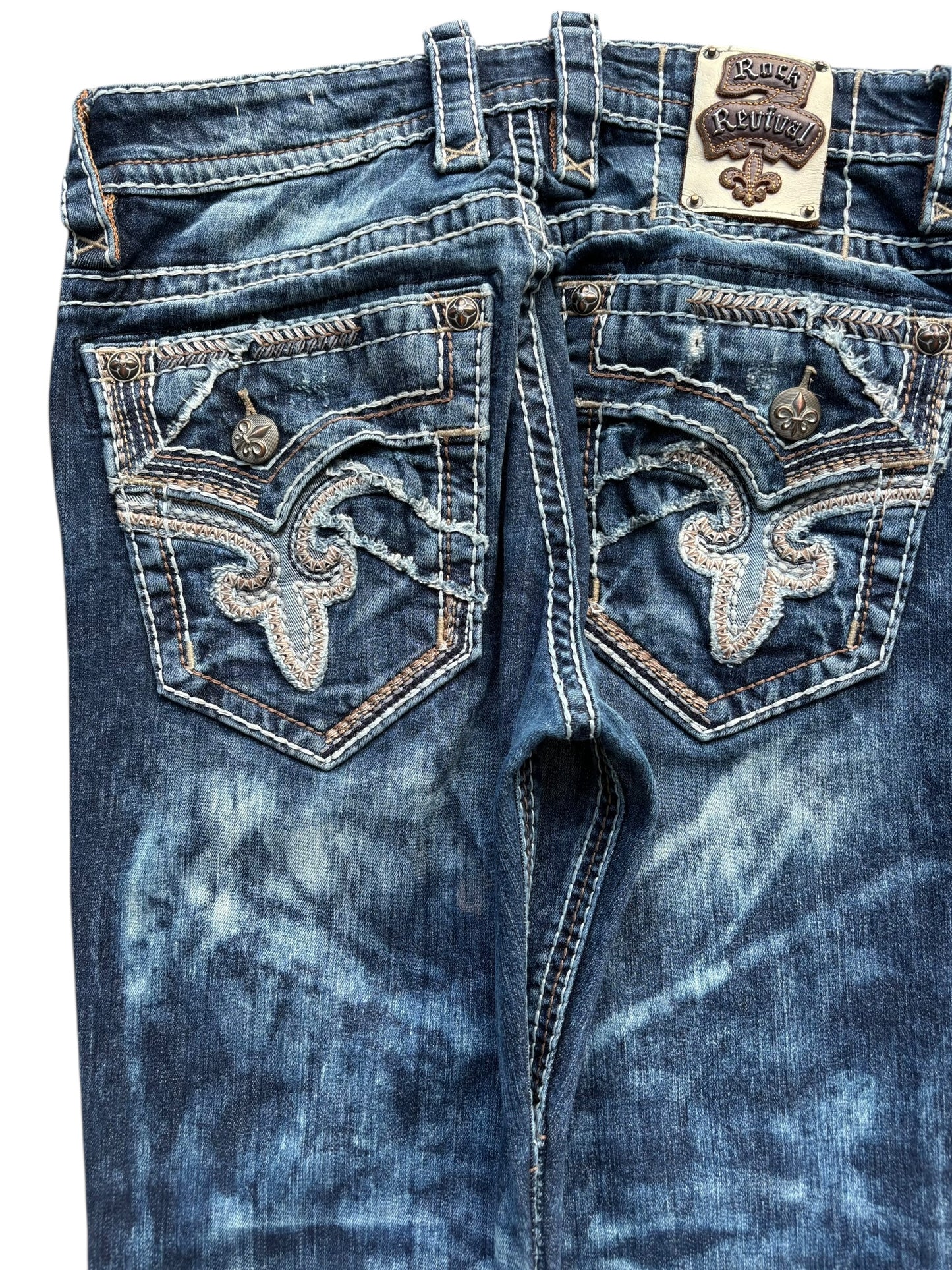 Rock Revival Biker Denim Jeans