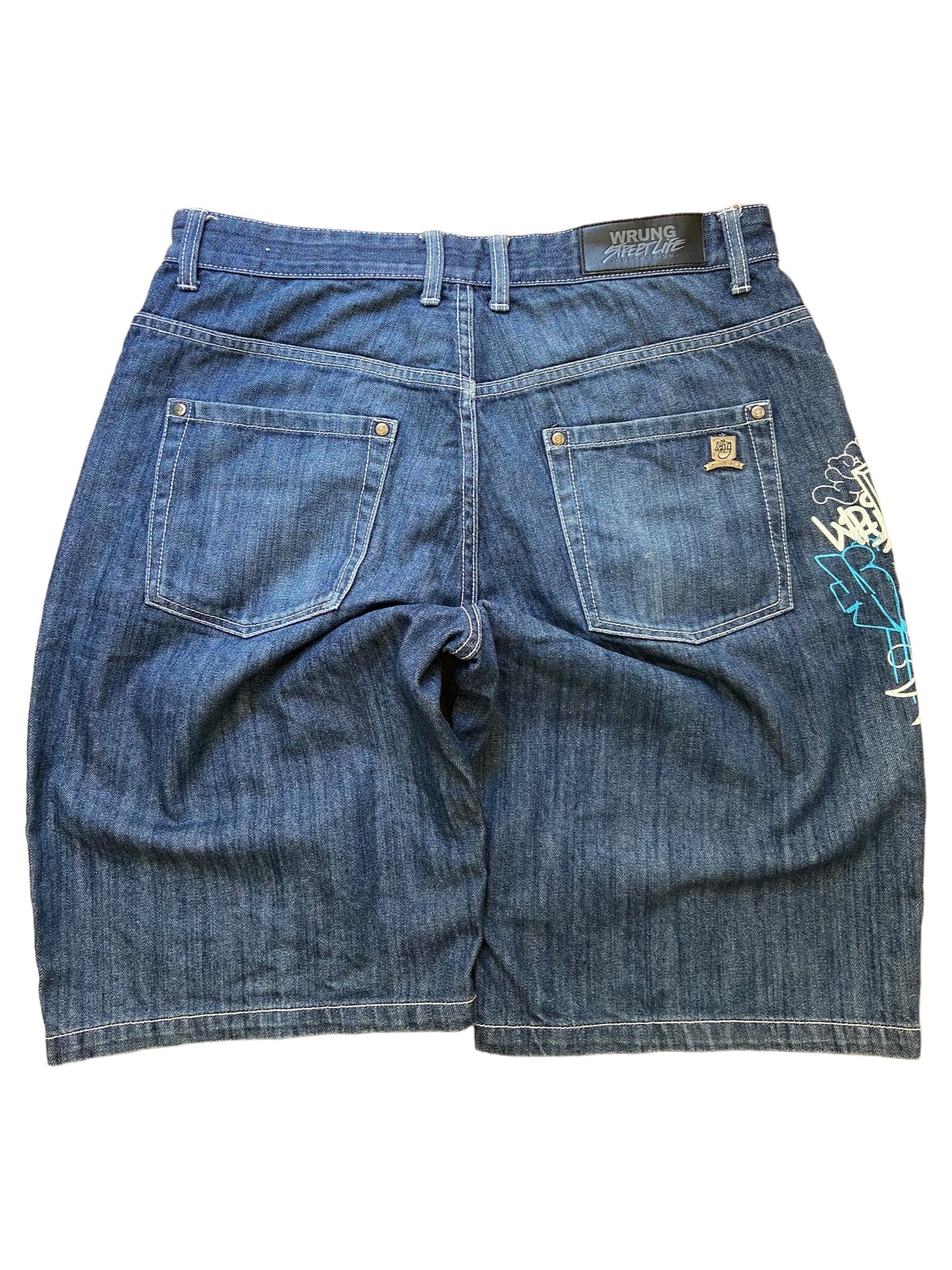 Wrung Denim Shorts