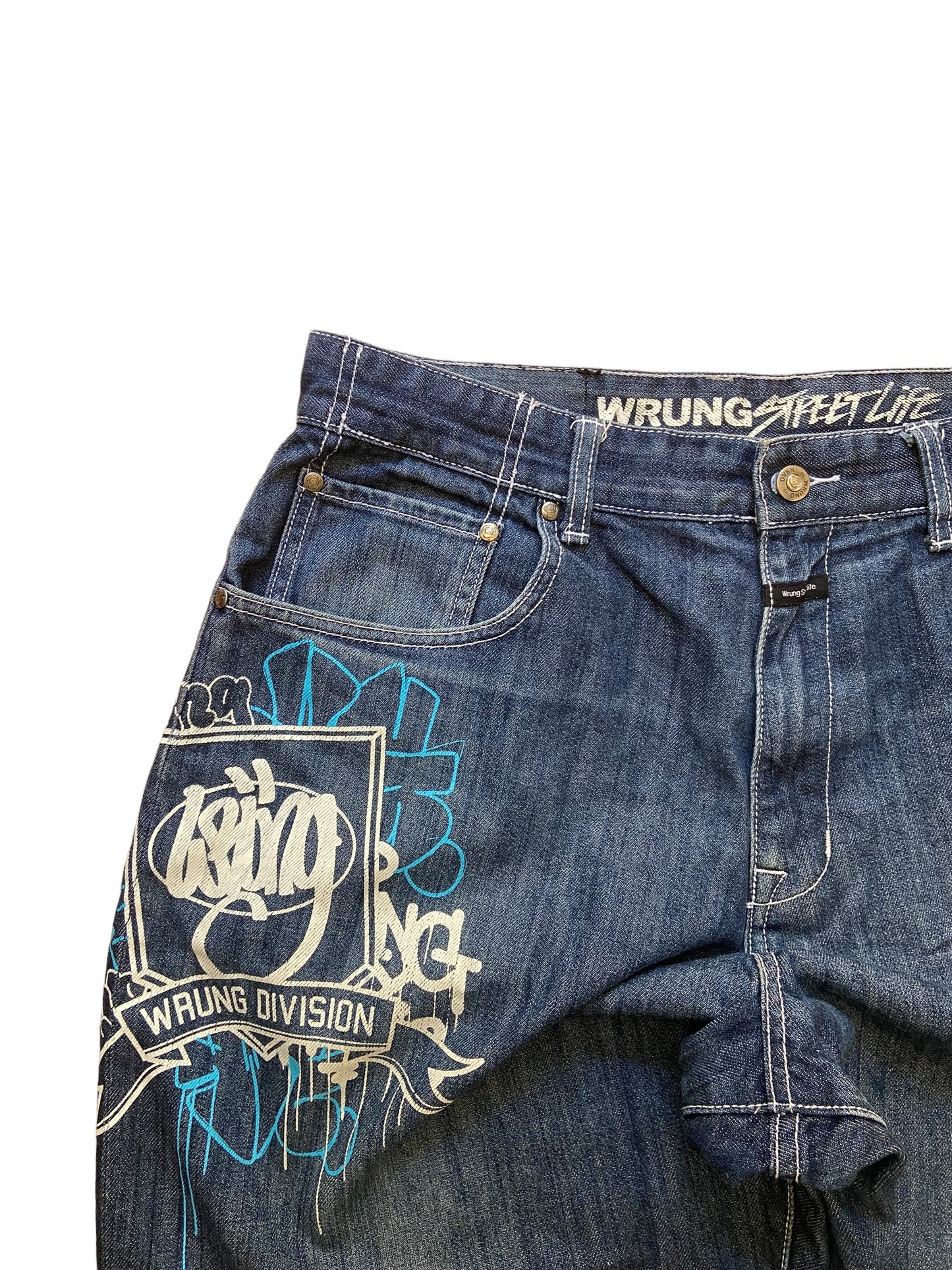 Wrung Denim Shorts