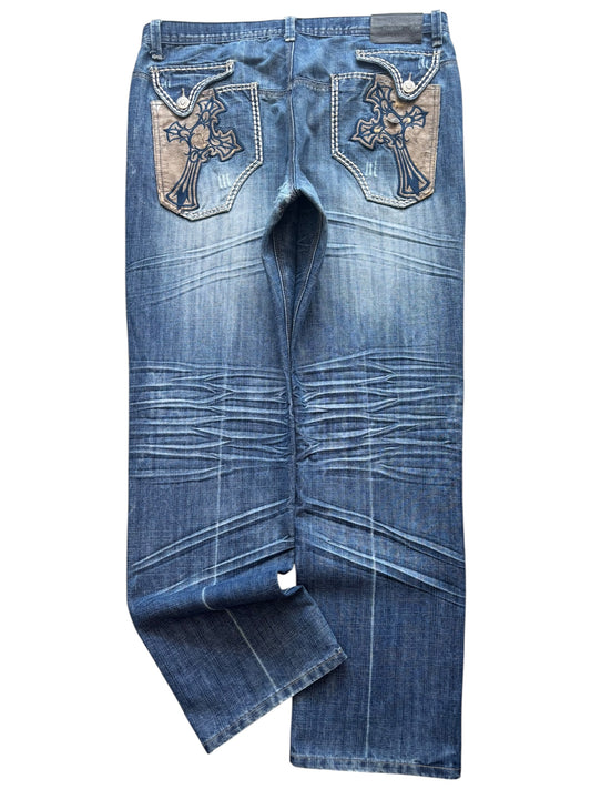 Raw Blue Denim Jeans