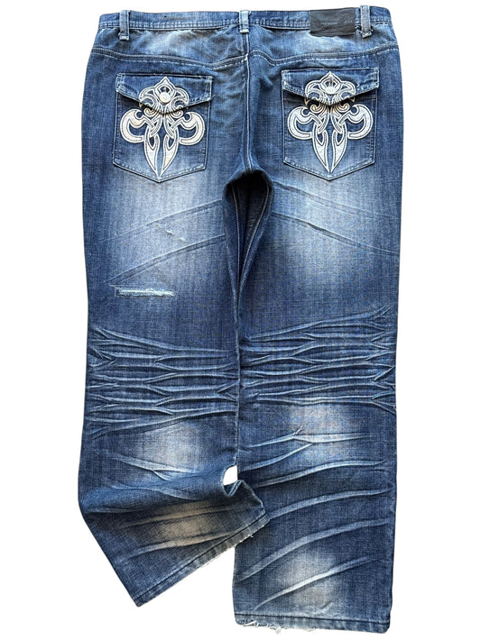 Raw Blue Denim Jeans