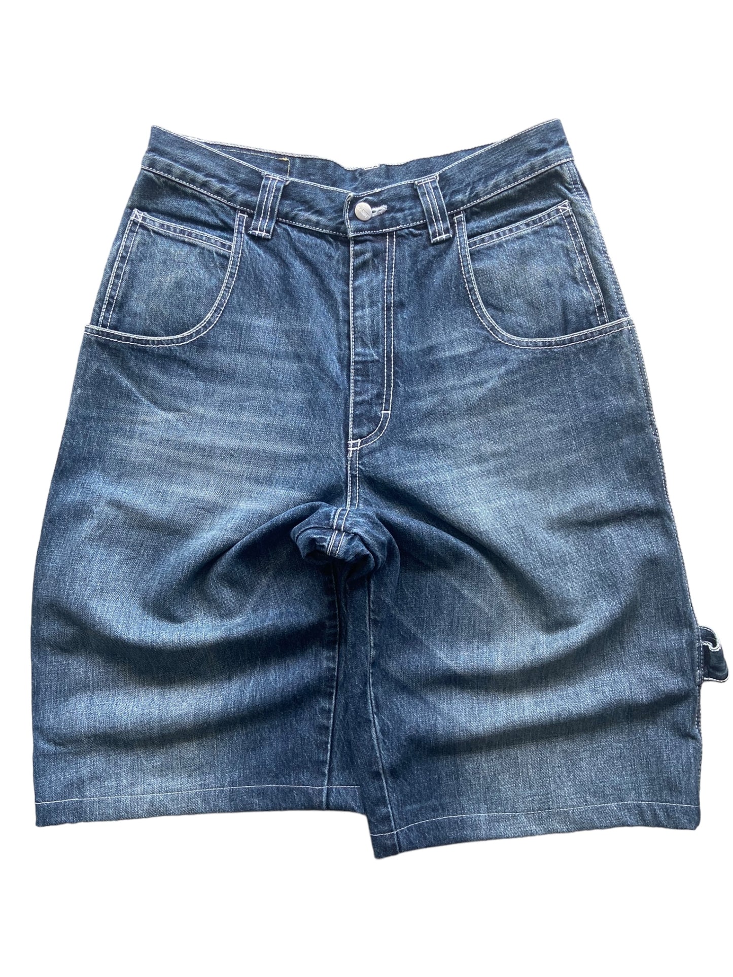 Blue Skin Denim Shorts