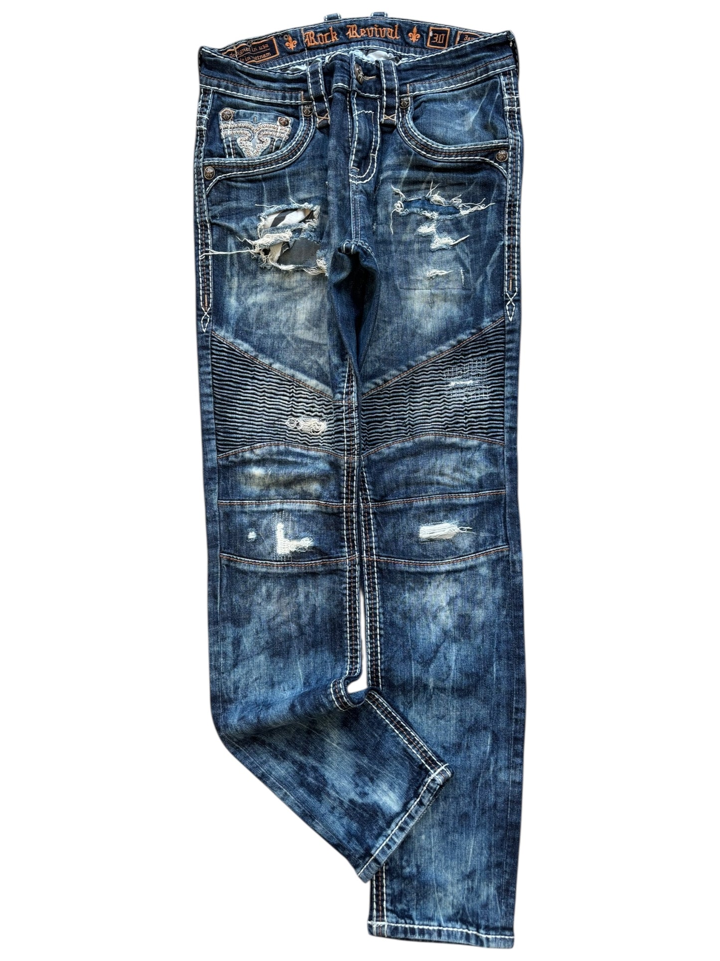 Rock Revival Biker Denim Jeans