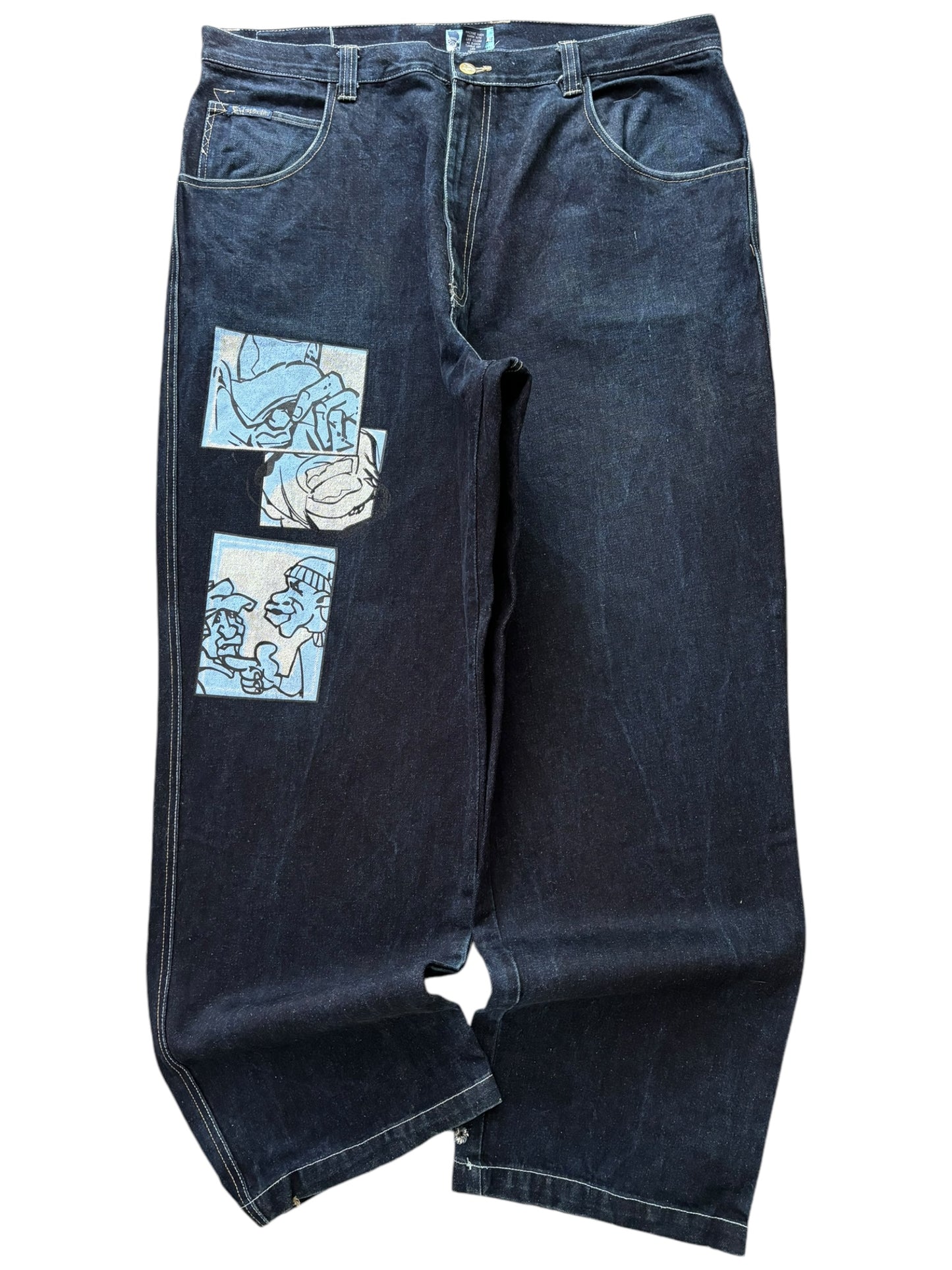 Raw Blue Denim Jeans