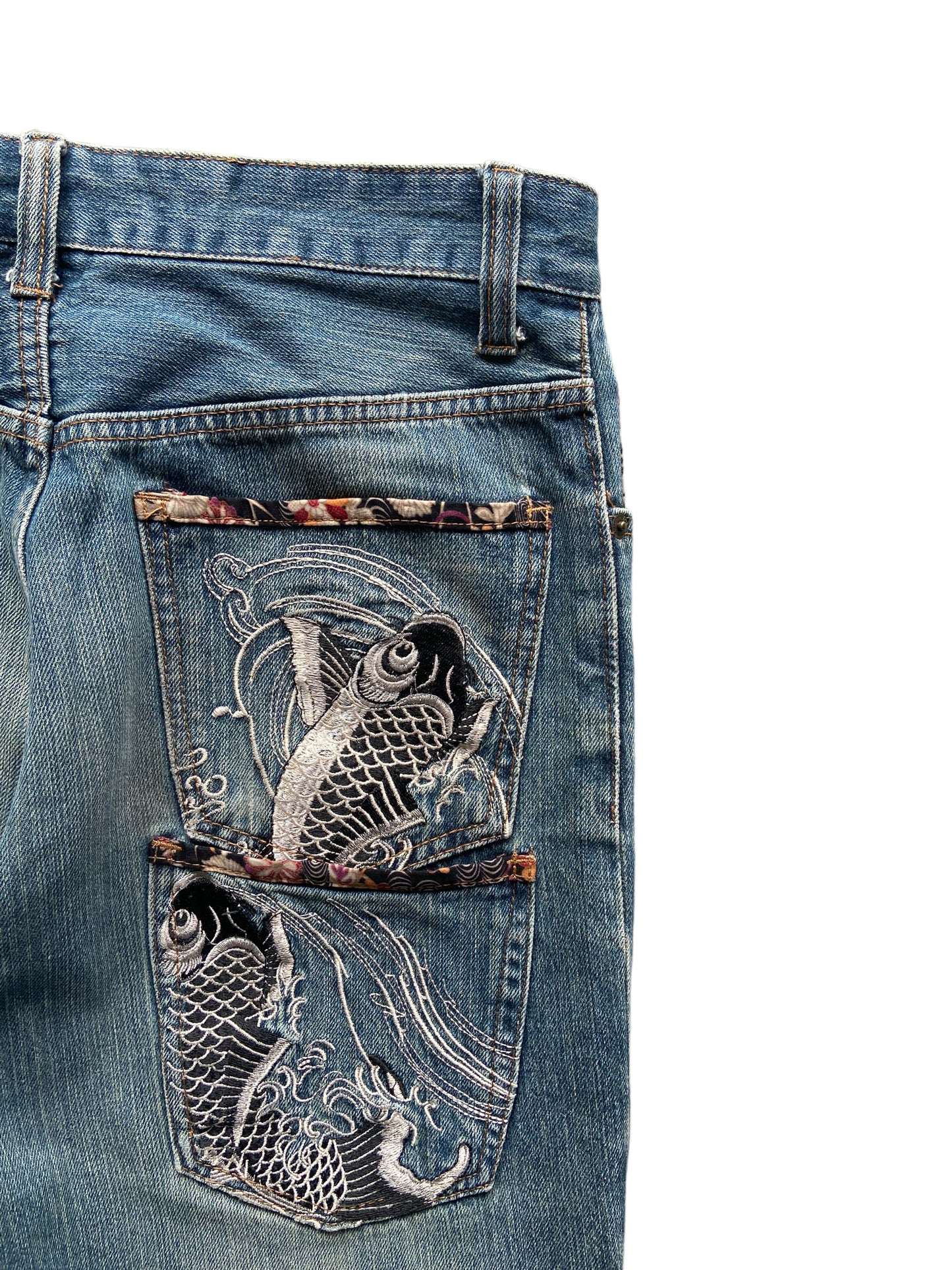 Japanese Embroidered Denim Jeans