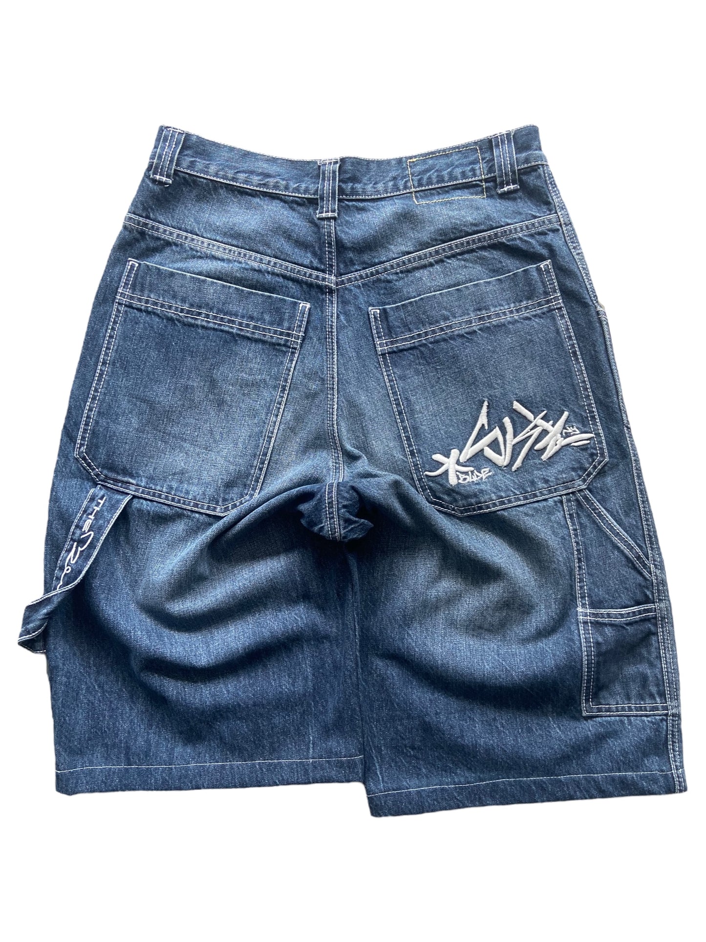 Blue Skin Denim Shorts